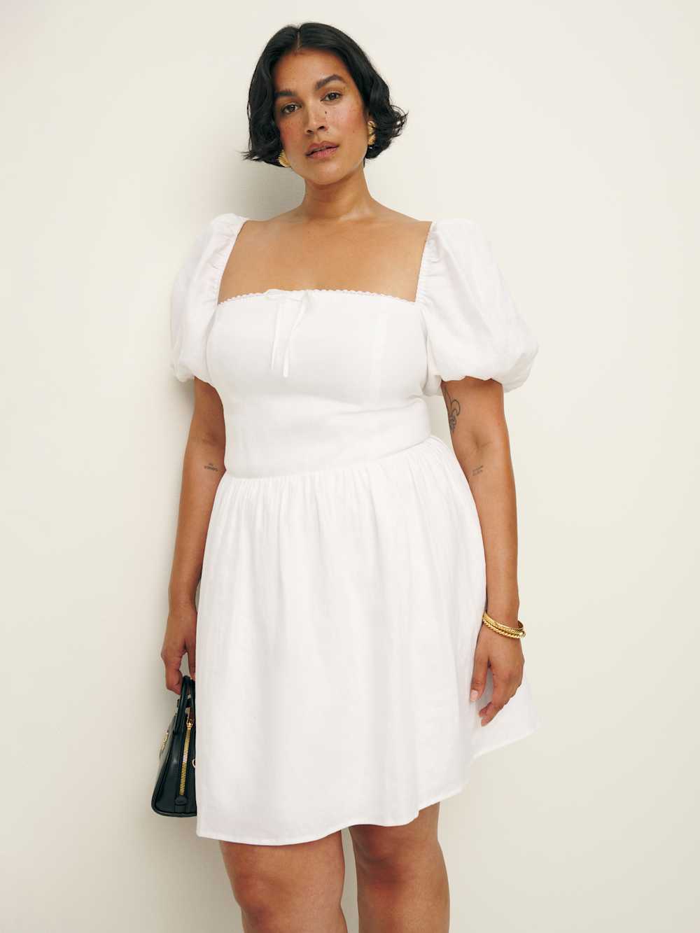 Malvina Linen Dress Es - White