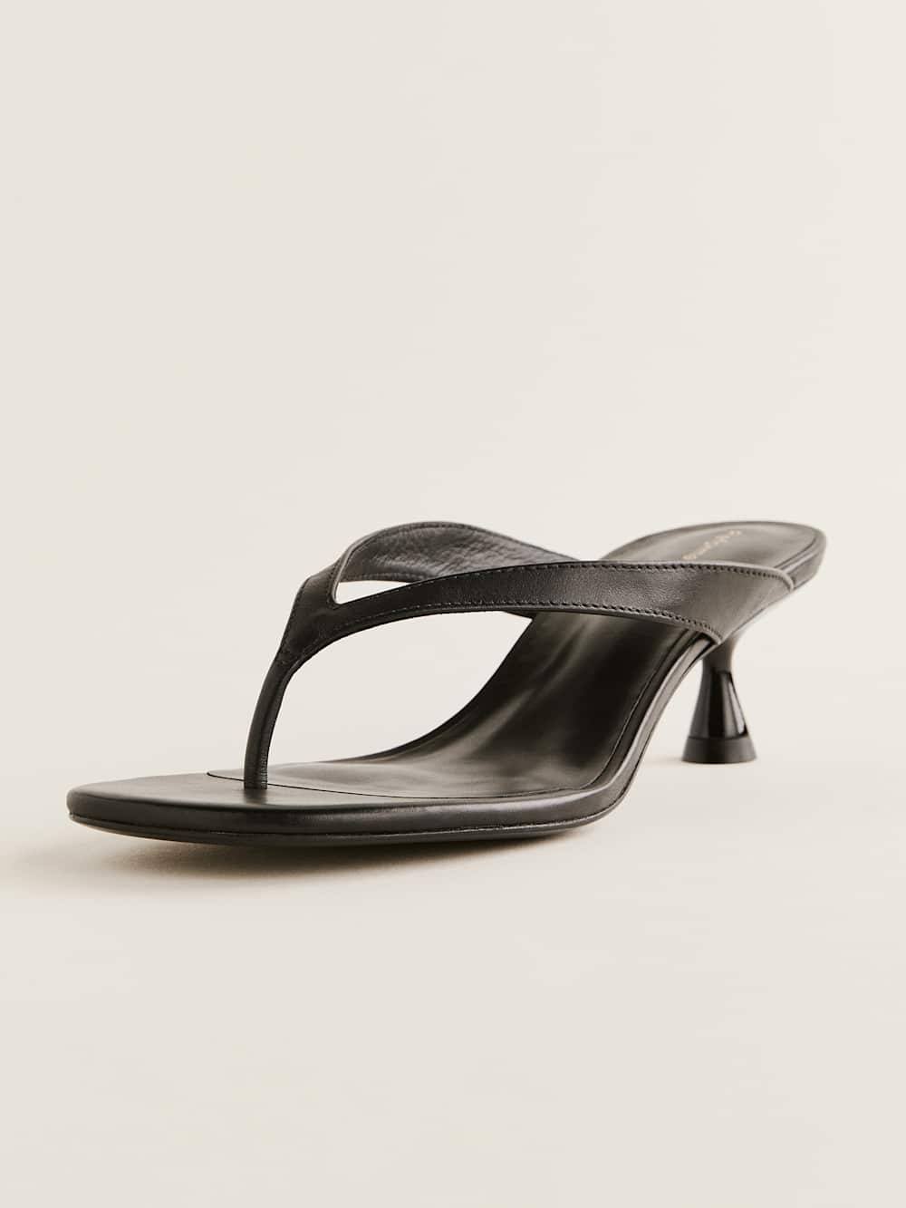Sophie Heeled Sandal - Black Leather