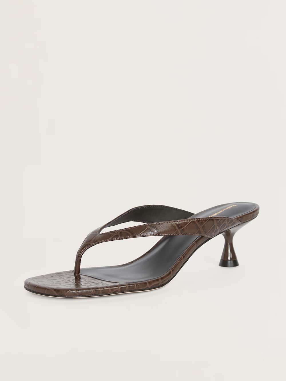 Sophie Heeled Sandal - Brown Croc-effect