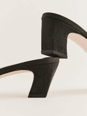 Scout Heeled Sandal - Black Rhinestone Mesh