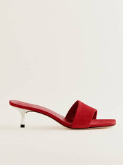 Hartzell Heeled Sandal - Lipstick Suede