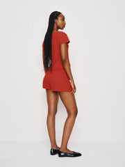 Giselle Pointelle Knit Two Piece - Sundried Tomato