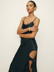 Malorie Silk Dress - Black