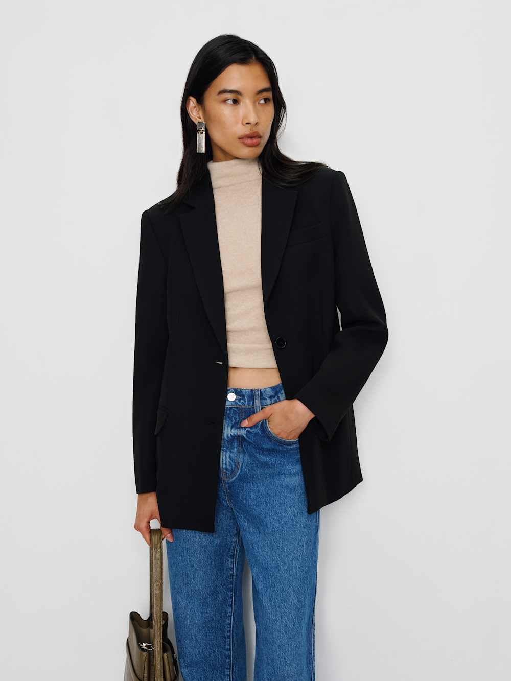 James Relaxed Blazer - Black