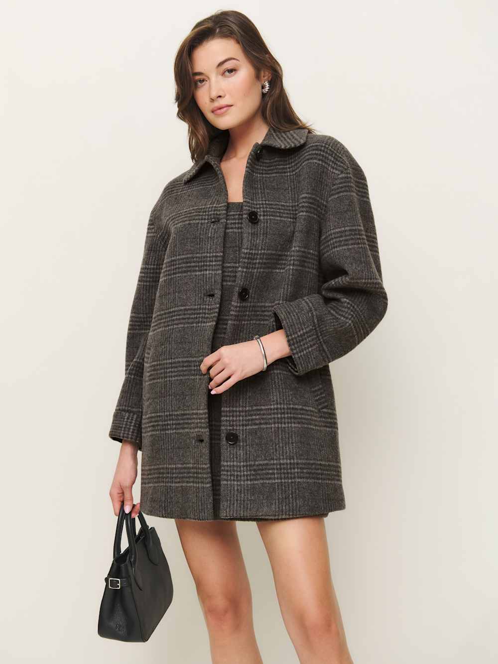 Irene Jacket - Charcoal Plaid