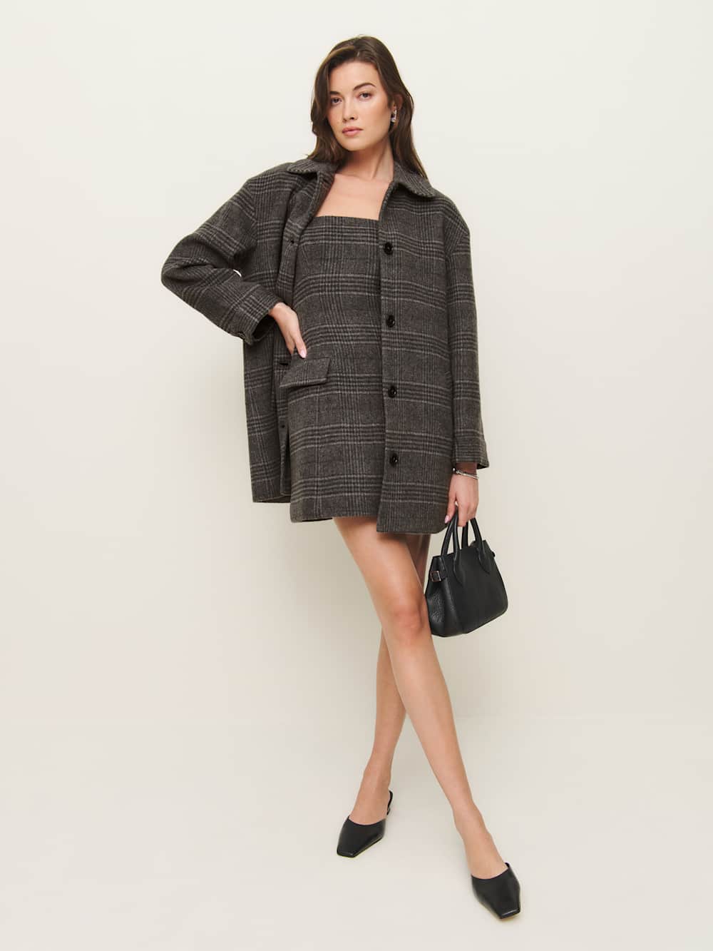 Irene Jacket - Charcoal Plaid