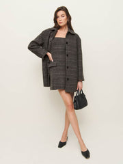 Irene Jacket - Charcoal Plaid