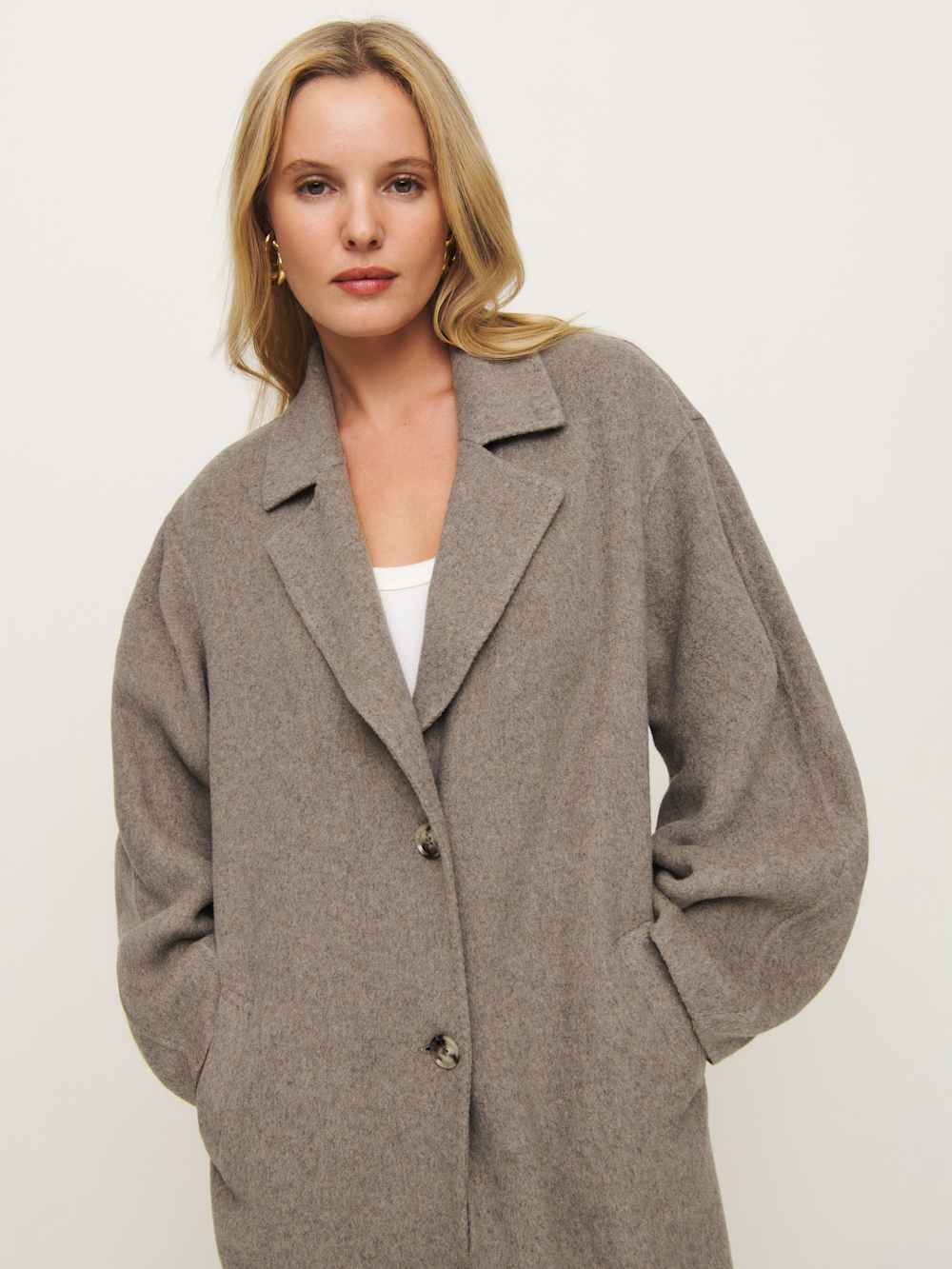 Wyatt Double-faced Coat - Stone