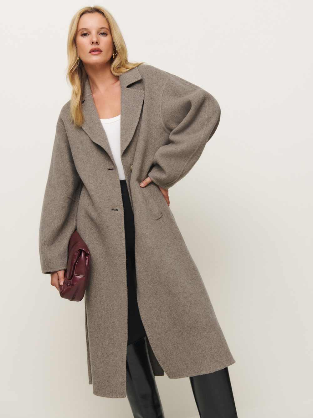 Wyatt Double-faced Coat - Stone