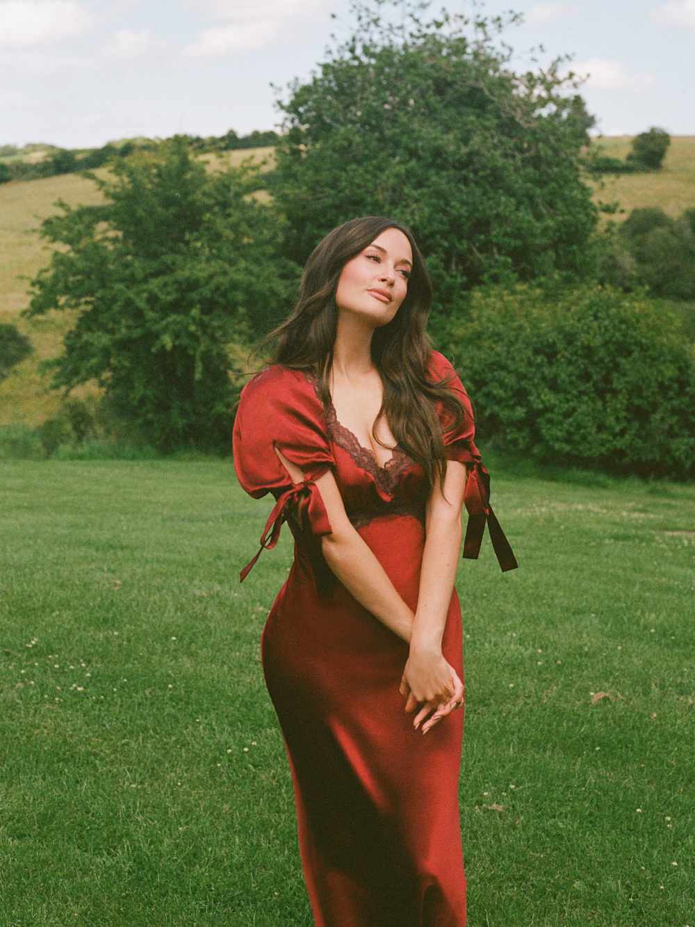 Stella Silk Dress - Crimson Clover