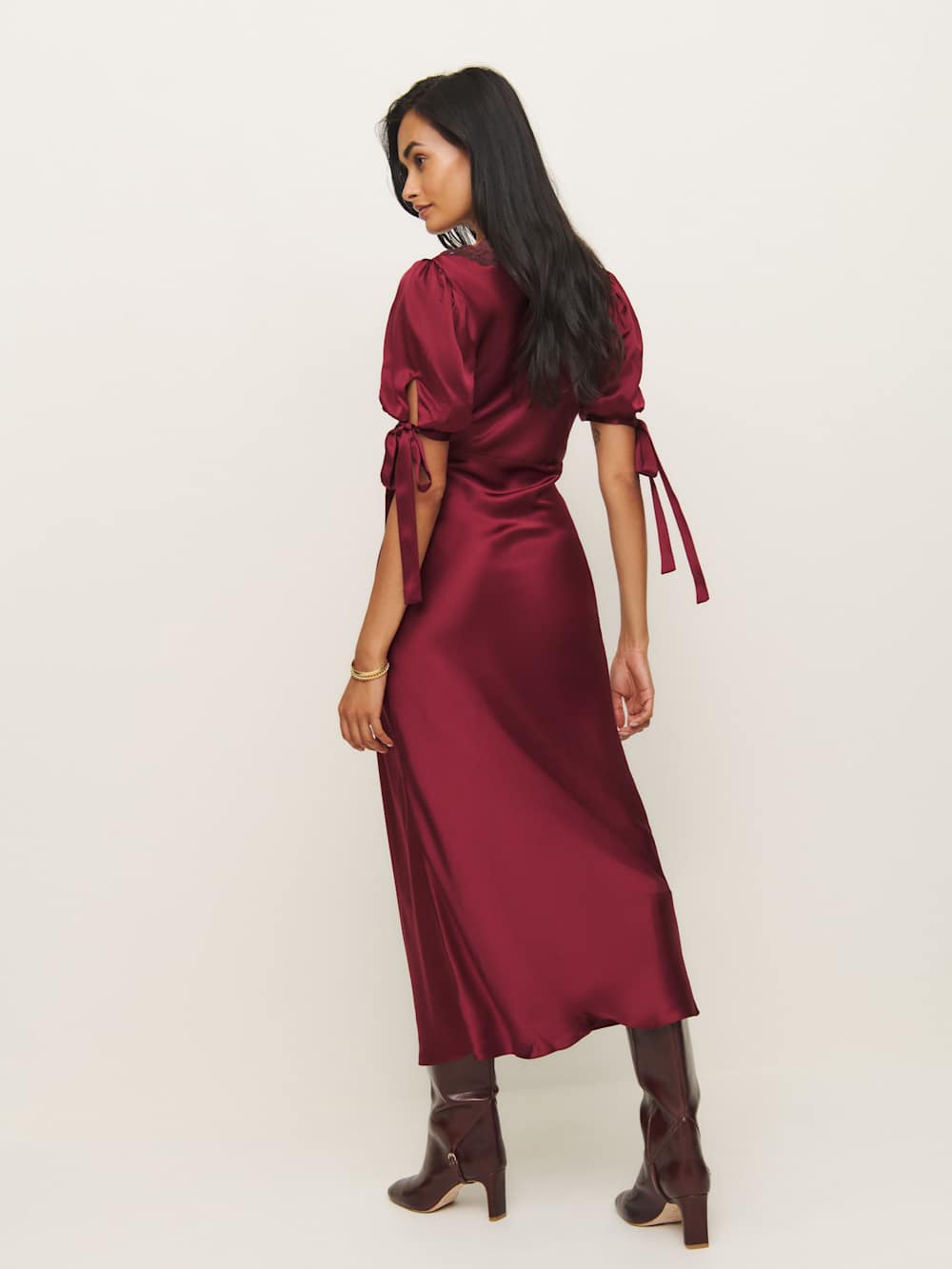 Stella Silk Dress - Crimson Clover