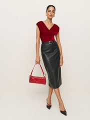 Amelia Knit Top - Red Velvet