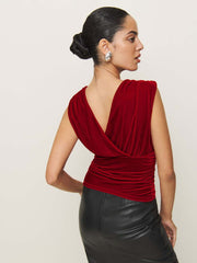 Amelia Knit Top - Red Velvet