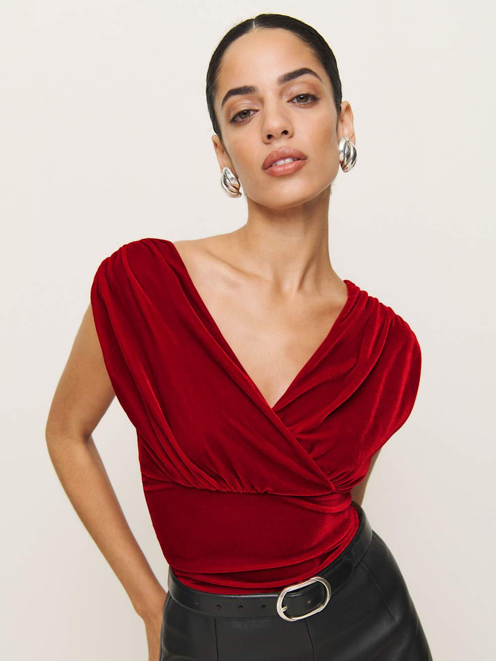 Amelia Knit Top - Red Velvet