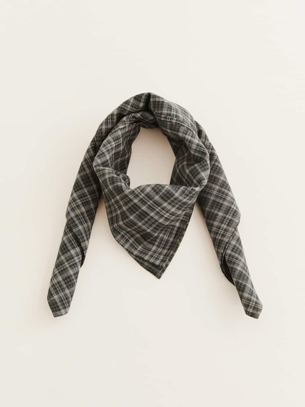 Hattie Headscarf - Taupe Check