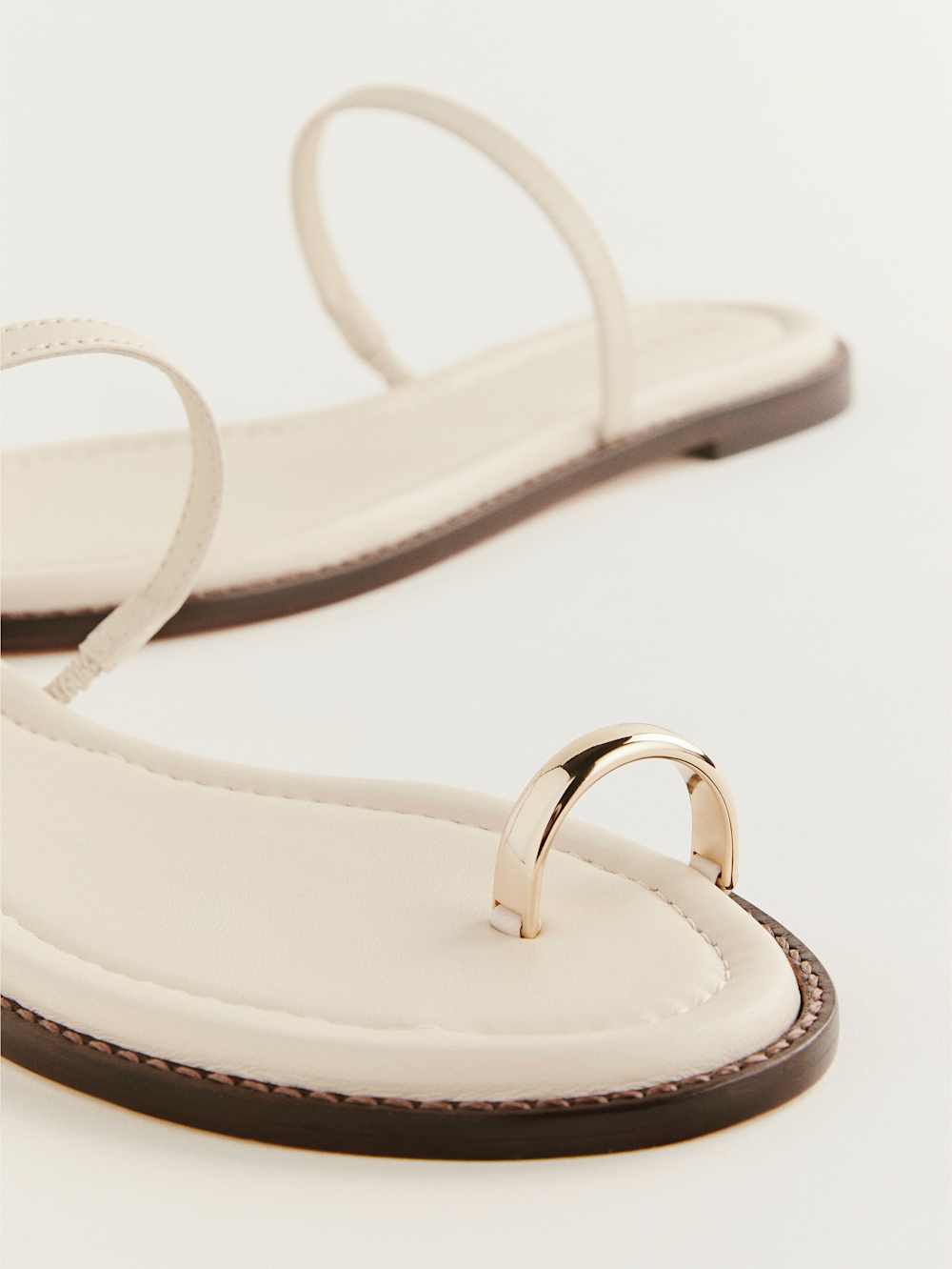 Cassandra Flat Sandal - Almond Leather