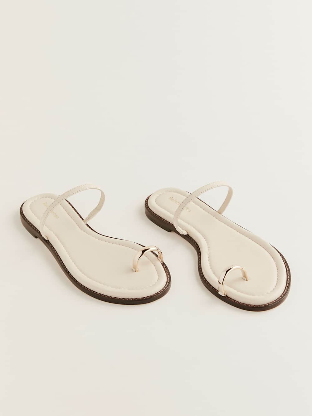 Cassandra Flat Sandal - Almond Leather