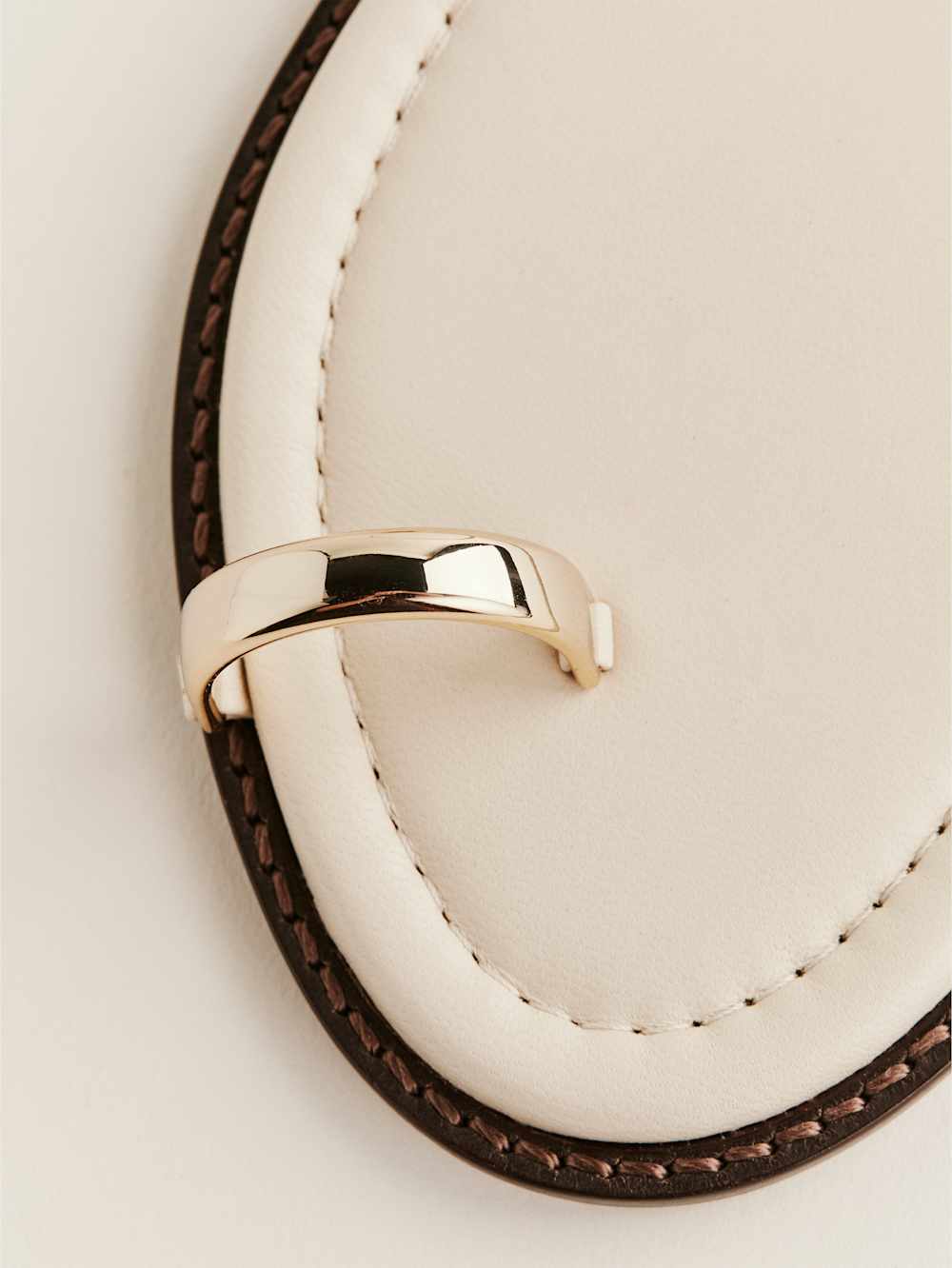 Cassandra Flat Sandal - Almond Leather