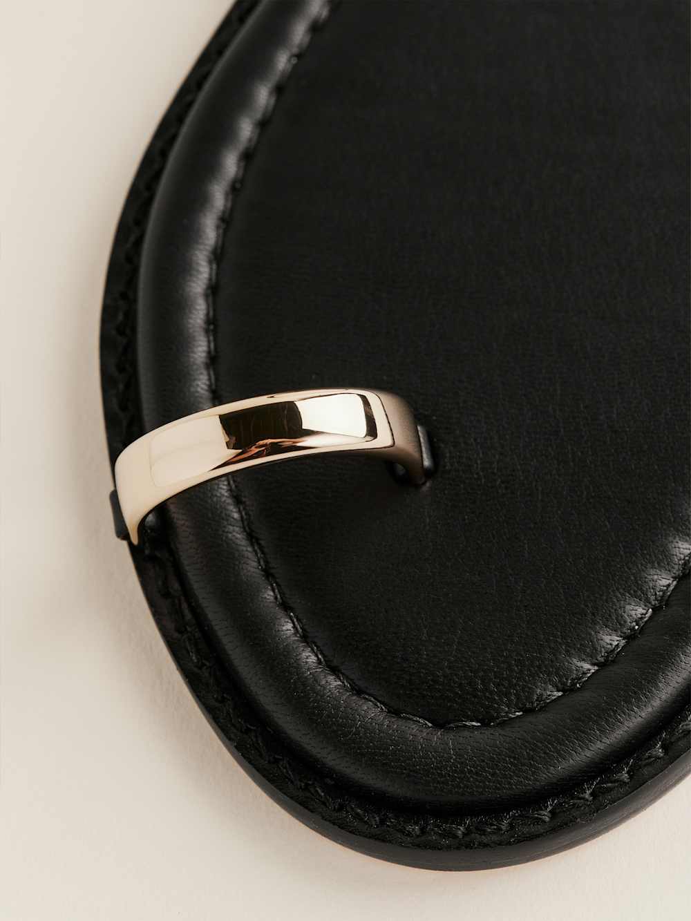 Cassandra Flat Sandal - Black Leather
