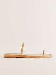 Cassandra Flat Sandal - Buff