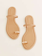 Cassandra Flat Sandal - Buff