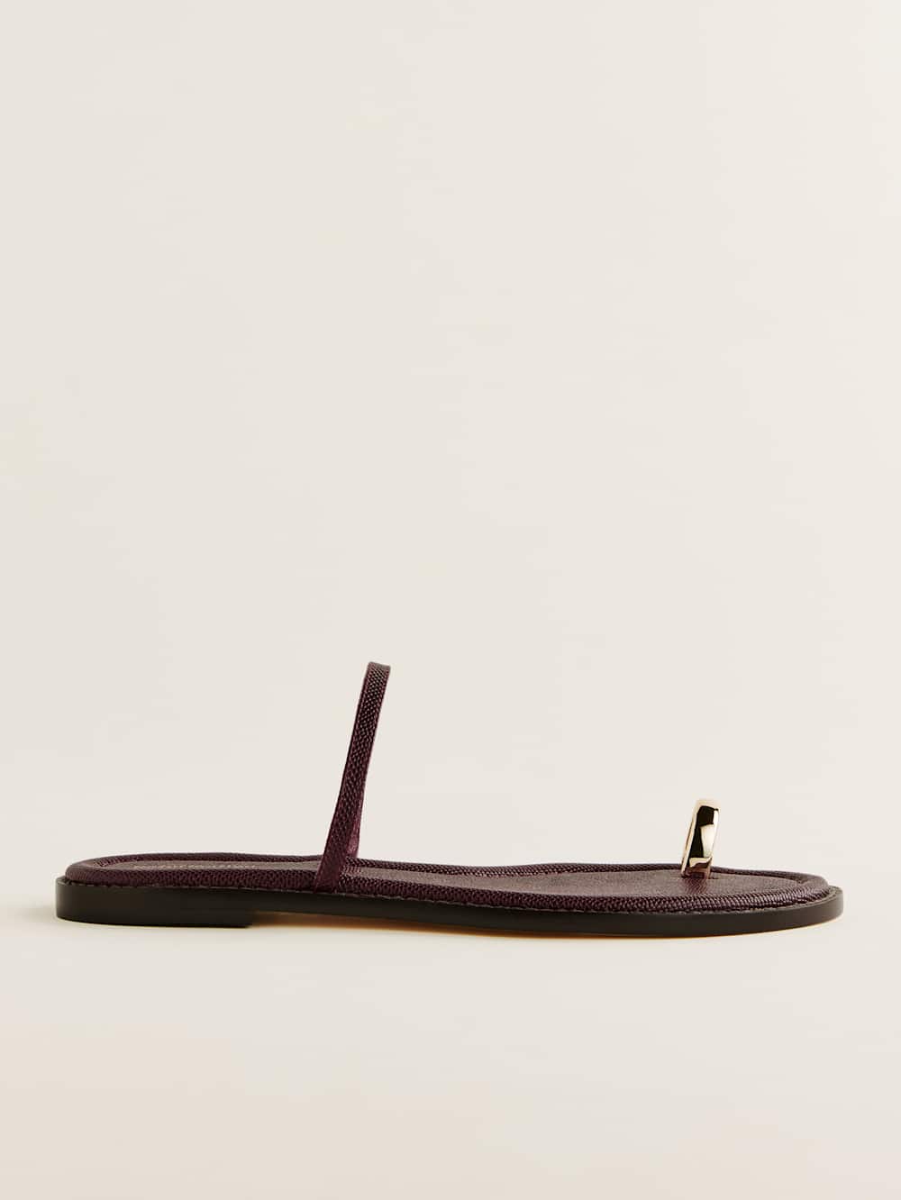 Cassandra Flat Sandal - Wine Snake