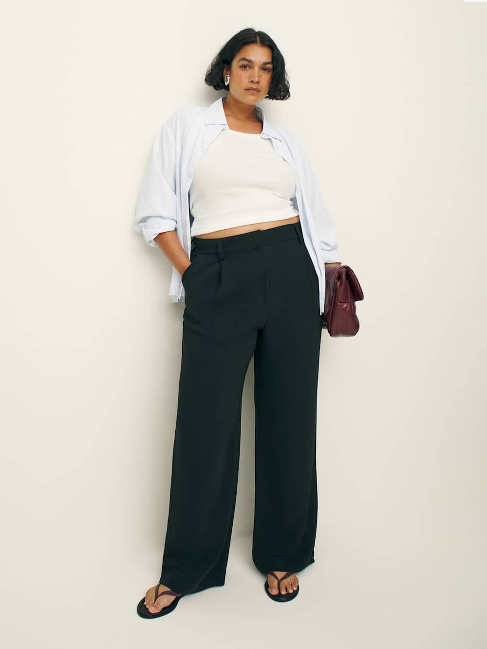 Alex Mid Rise Pant Es - Black