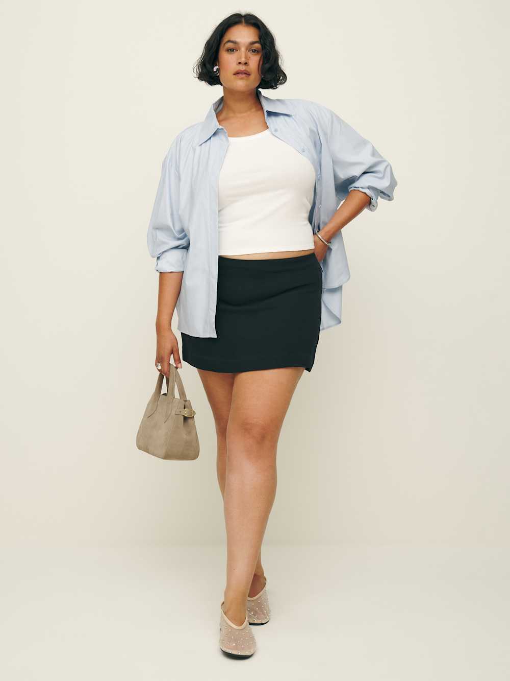 Carla Low Waist Skirt Es - Black