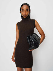 Holland Cashmere Turtleneck Sweater Dress - Compost