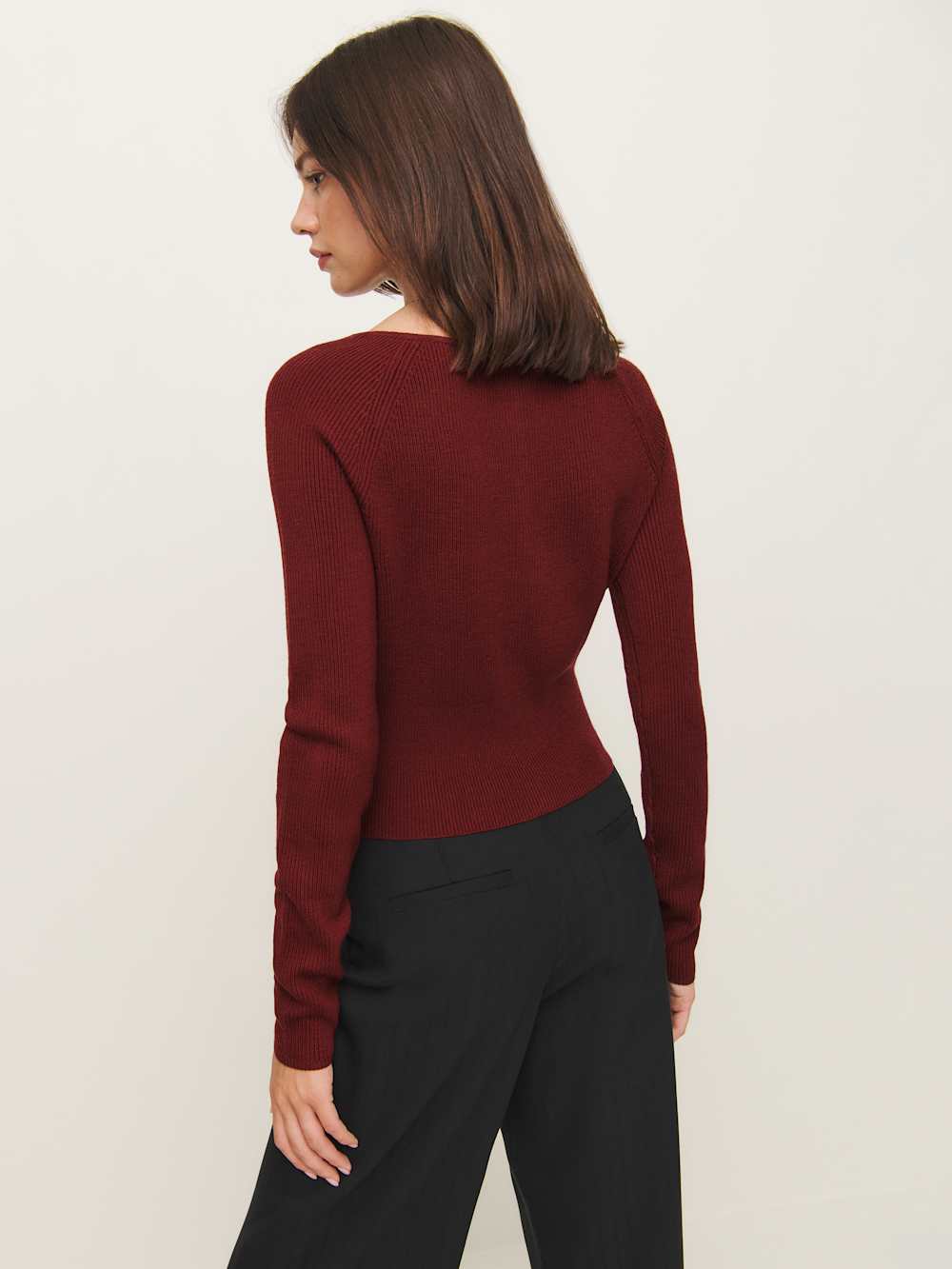 Meadow Regenerative Merino Cardigan - Chianti