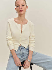 Meadow Regenerative Merino Cardigan - Cream