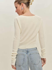 Meadow Regenerative Merino Cardigan - Cream
