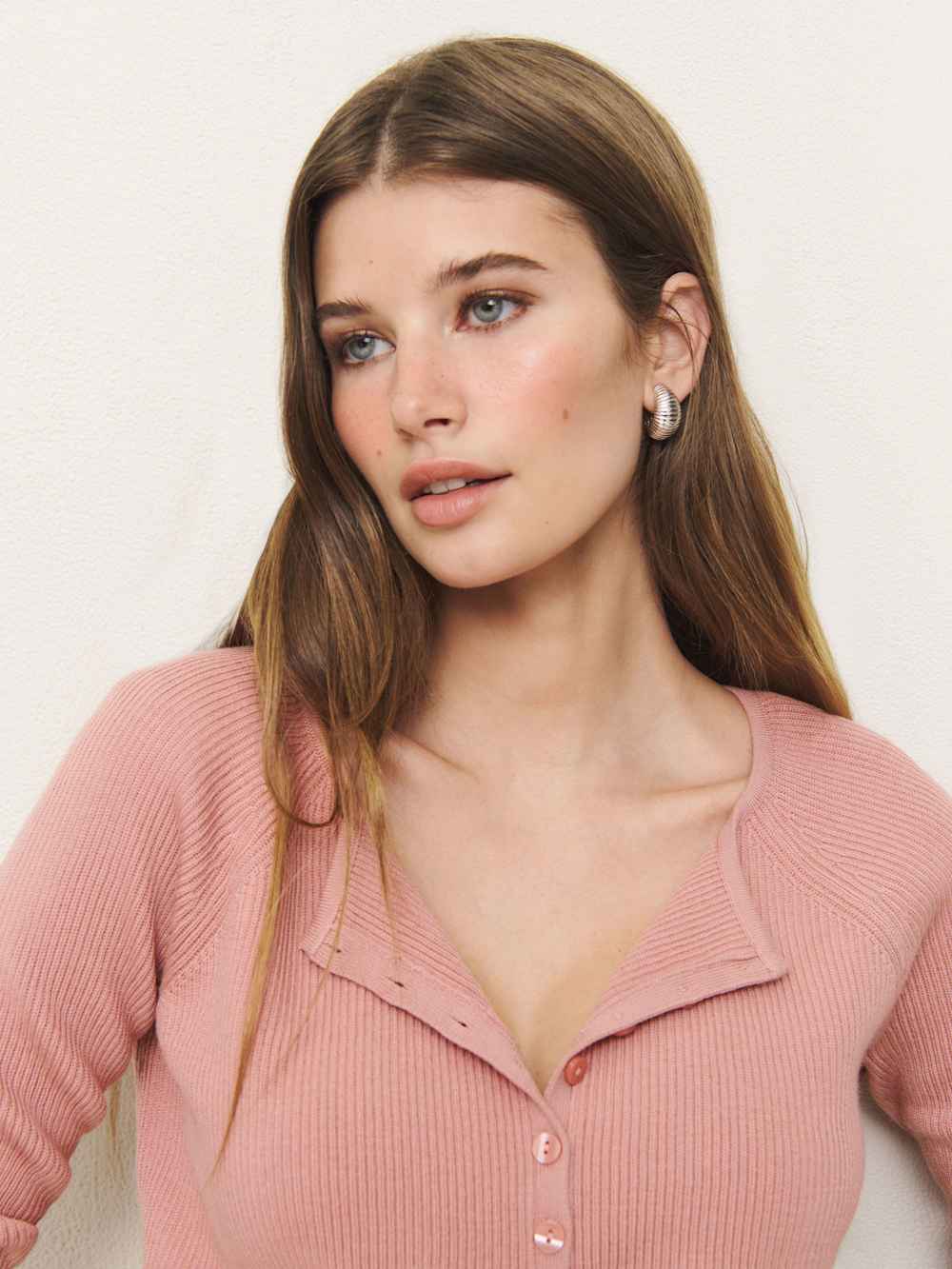 Meadow Regenerative Merino Cardigan - Dusty Rose