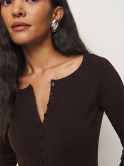 Meadow Regenerative Merino Cardigan - Mole