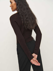 Meadow Regenerative Merino Cardigan - Mole