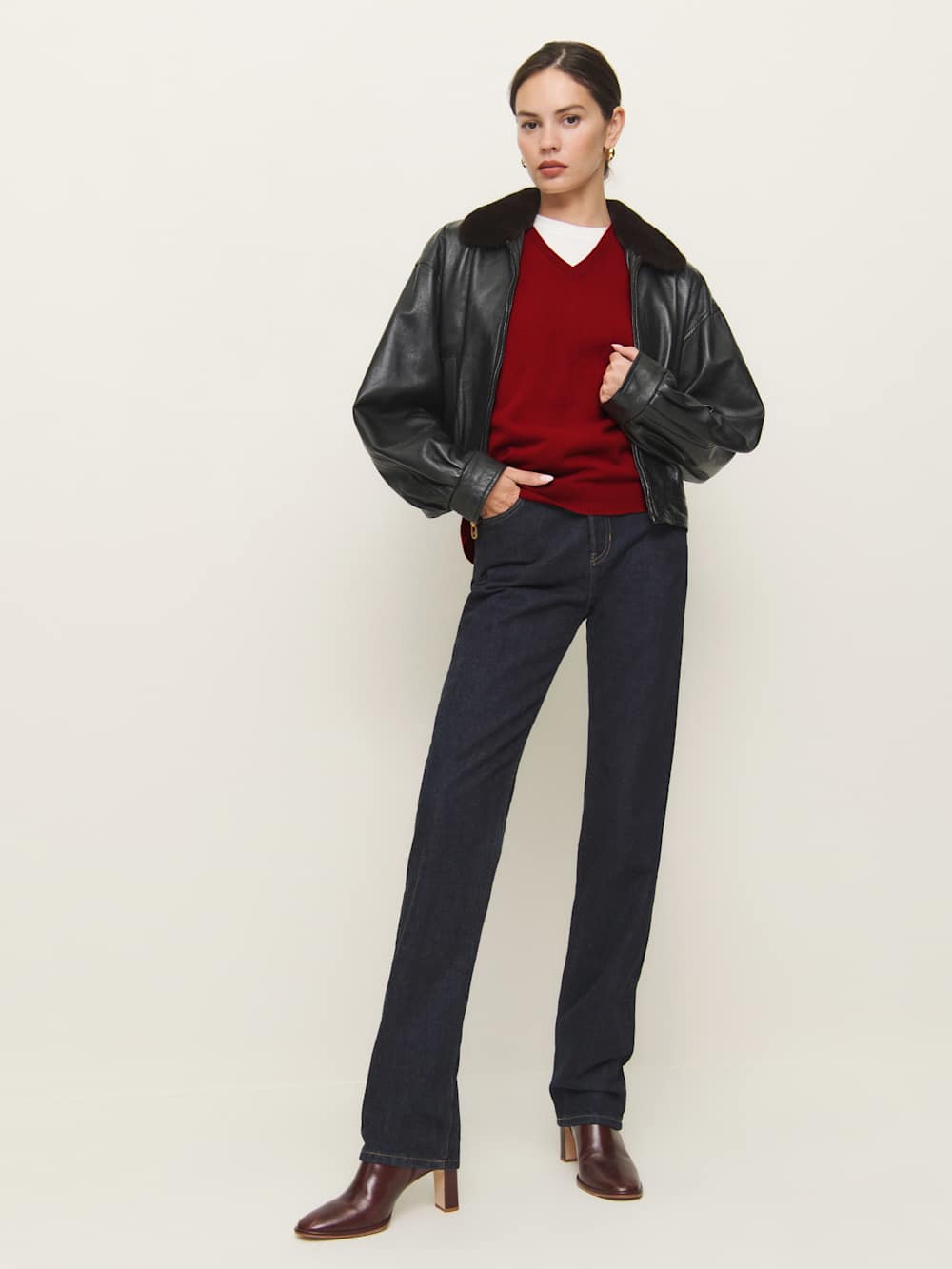 Reese Cashmere Tank - Crimson