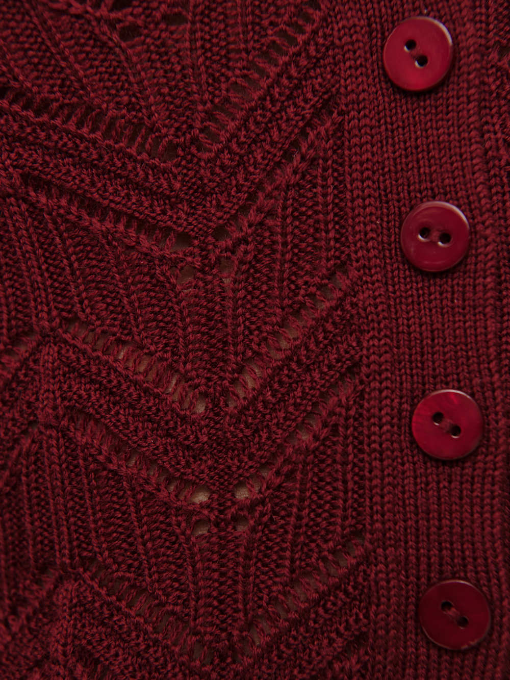 Sutton Regenerative Merino Open Knit Sweater - Chianti