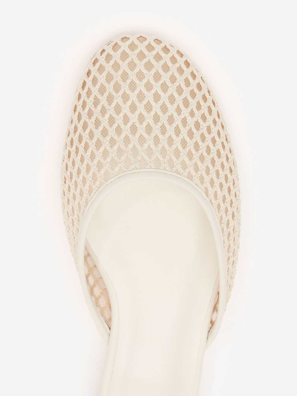 Melly Flat Mule - Ivory Crochet