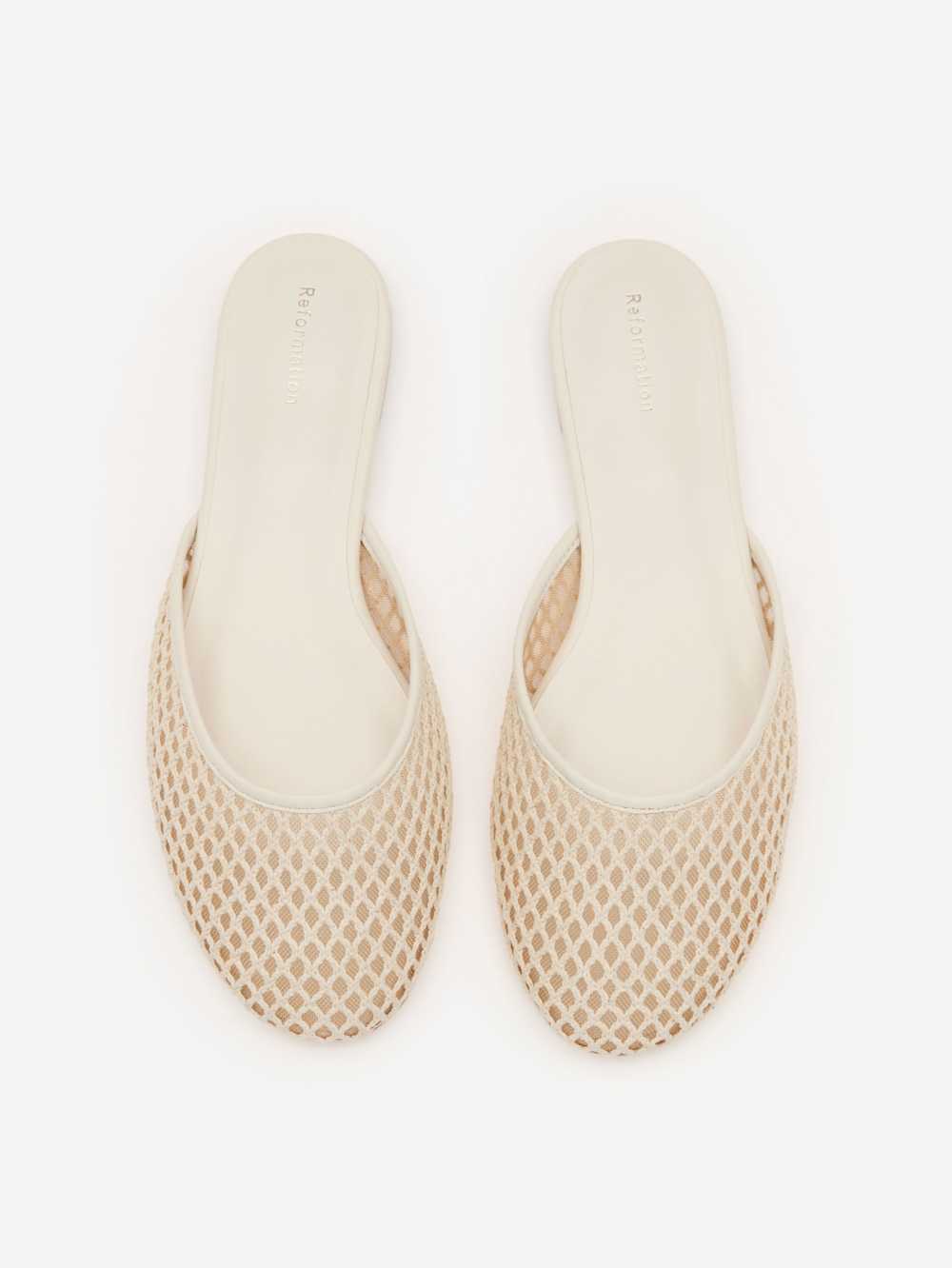 Melly Flat Mule - Ivory Crochet