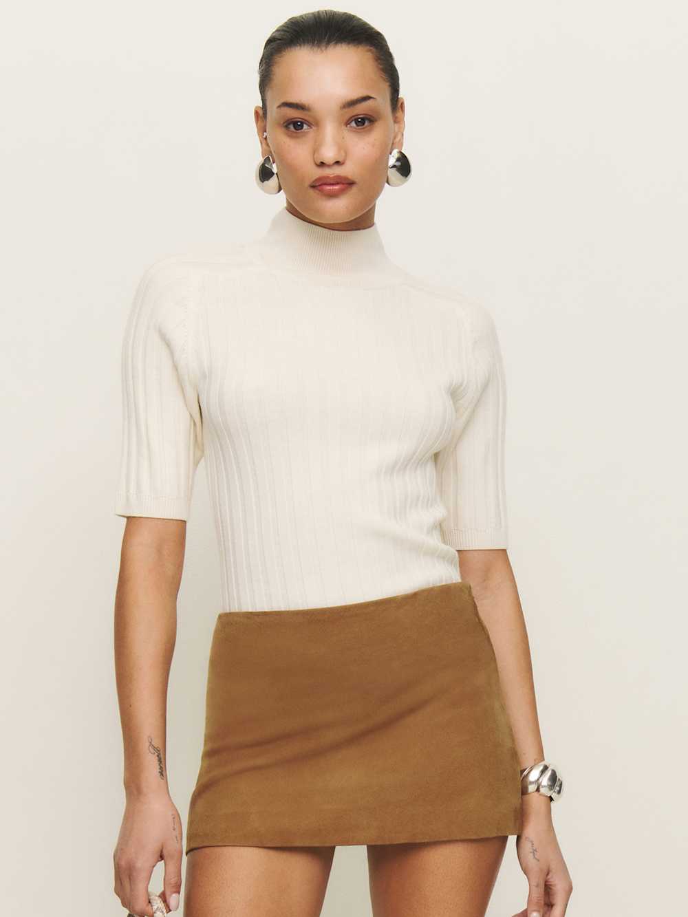 Veda Carla Low Waist Leather Skirt - Topanga Canyon