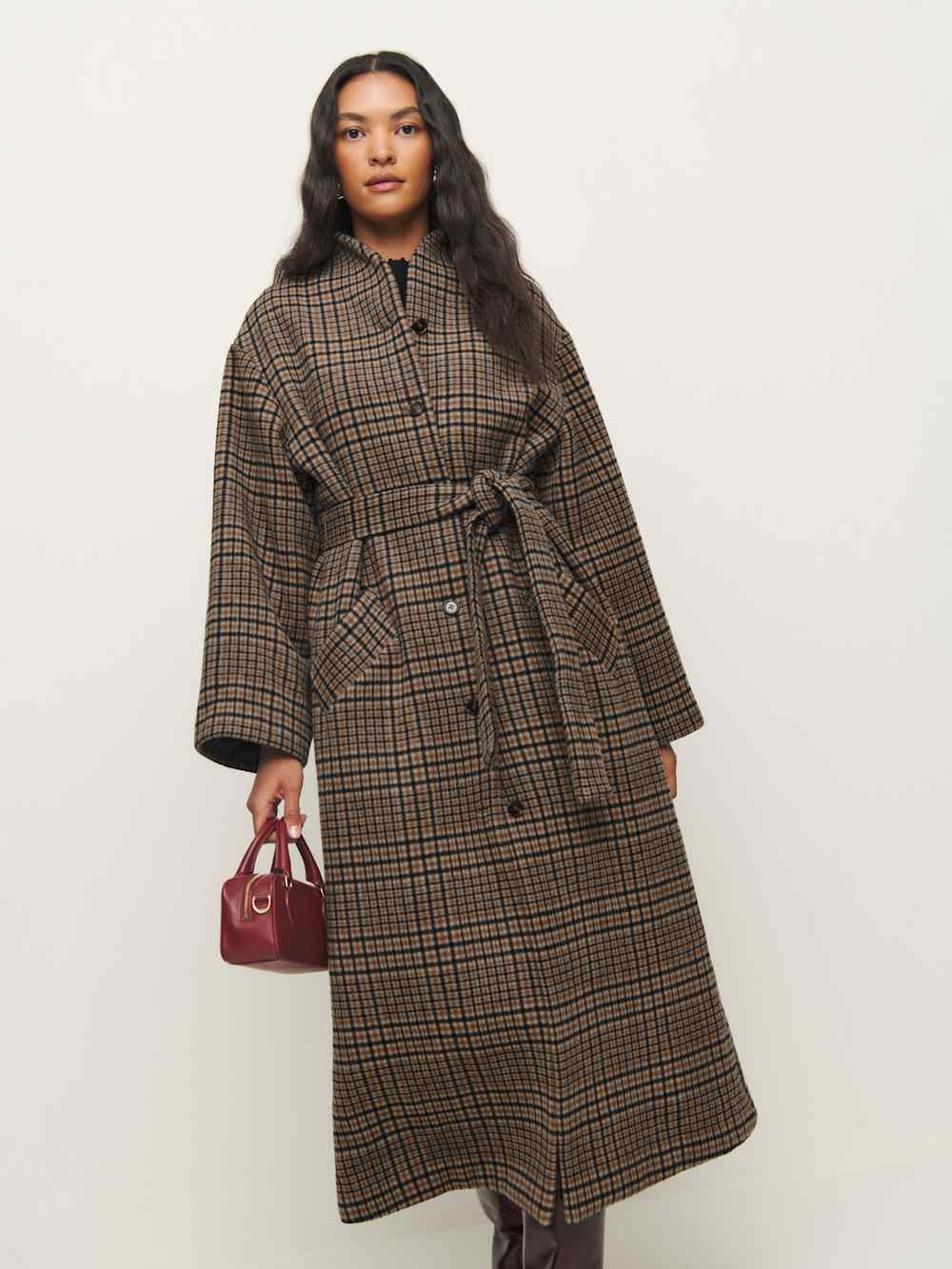Cotswolds Coat - Toffee Plaid