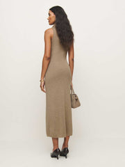 Simone Regenerative Merino Dress - Camel