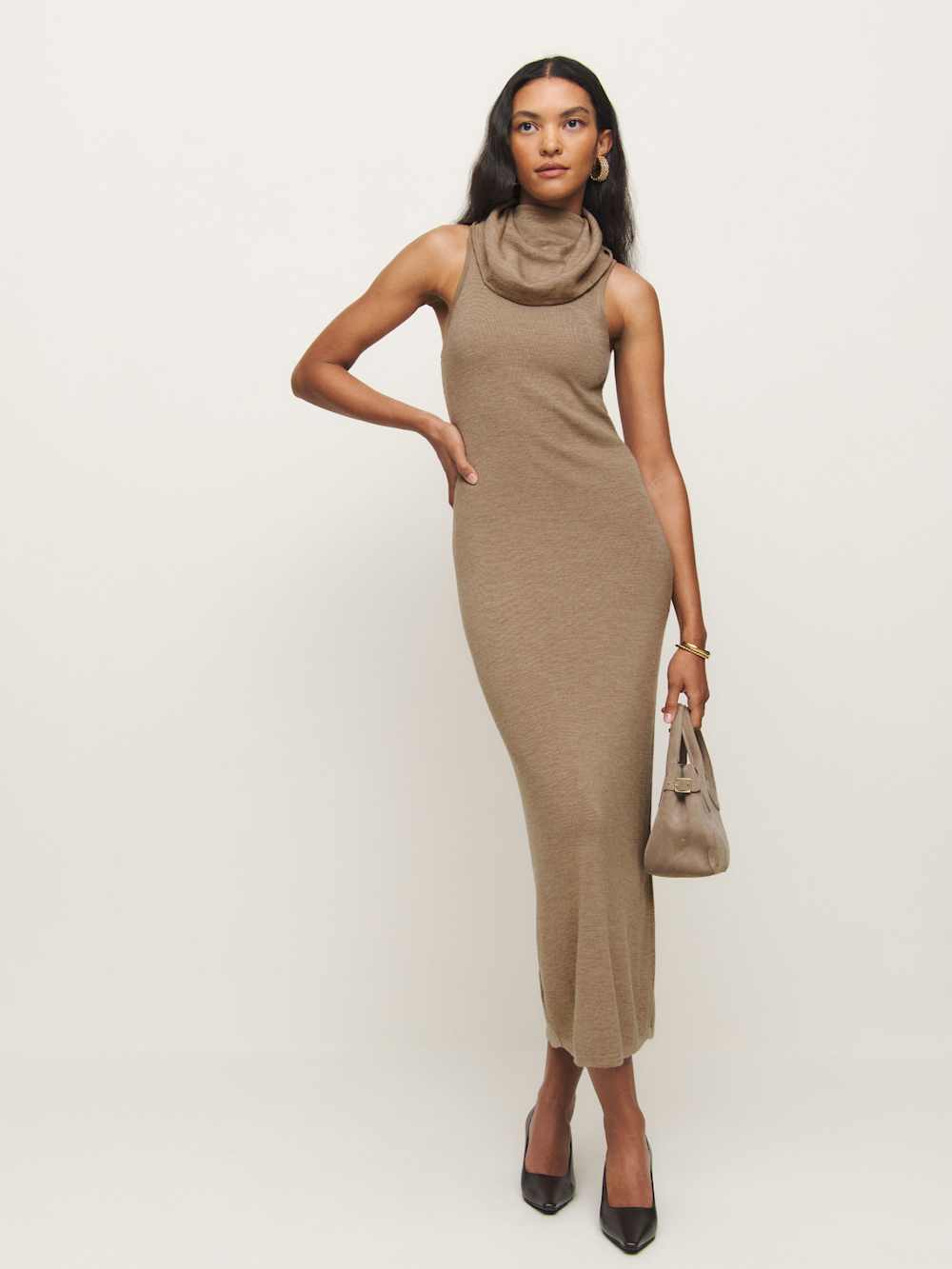 Simone Regenerative Merino Dress - Camel