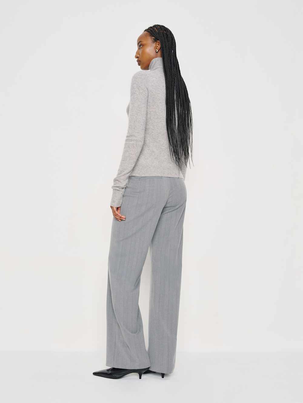 Petites Vida Low Rise Pant - Grey Stripe
