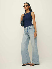 Lorie Linen Top - Danube
