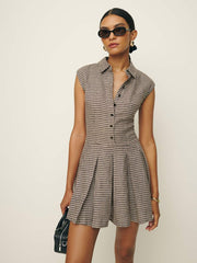 Arella Linen Dress - Tartine Check