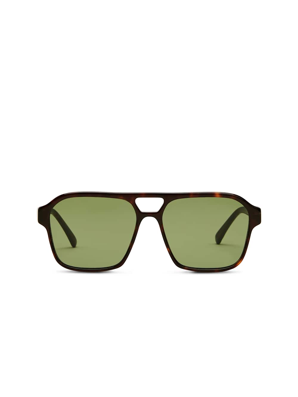 Brune Sunglasses - Tortoise/green