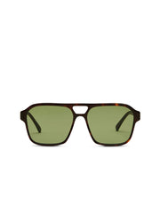 Brune Sunglasses - Tortoise/green