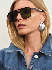 Brune Sunglasses - Tortoise/green
