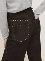 Veda Kennedy Studded Leather Pant - Mole Suede